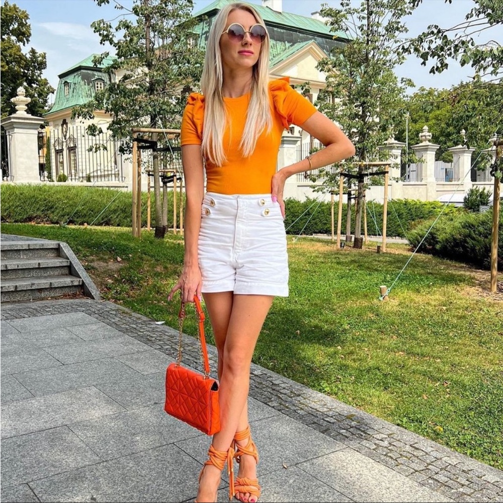 Orange ruffled rib bodysuit 🧡 ZARA - Picture 3 of 3